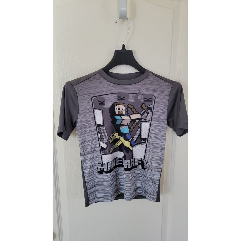 Boy's Mojang Minecraft Heathered Gray T-Shirt